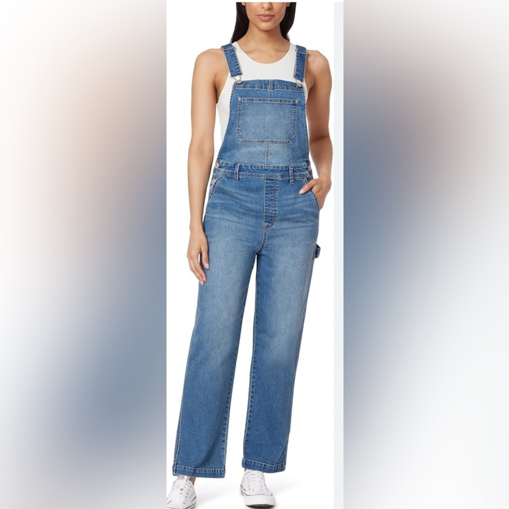 #527 Wallflower Straight Leg Blue Overalls Denim Medium